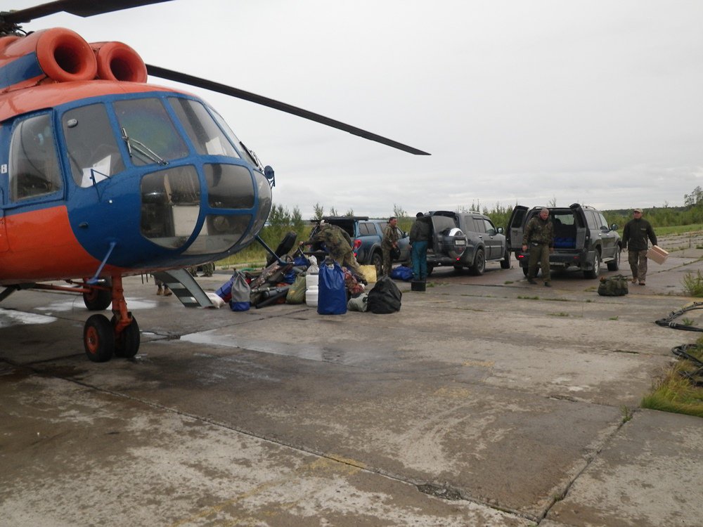 заброска на рыбалку на севере